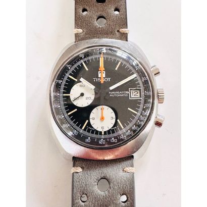 TISSOT. 1974. Brushed steel Navigator automatic...