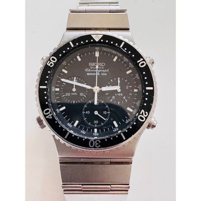 SEIKO. Quartz Chronograph Sports 100. 1980....