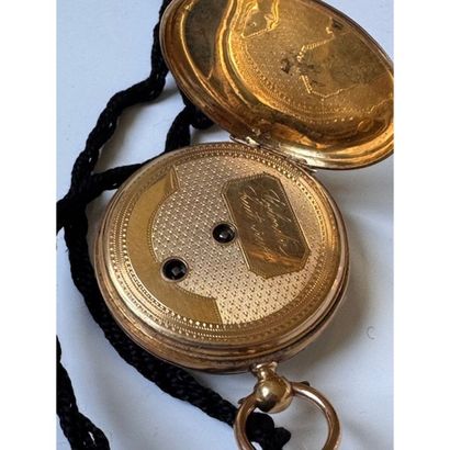 Yellow gold cylinder GOUSSET WATCH with 8...