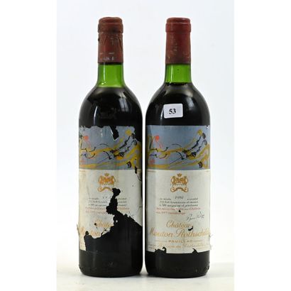 2 Btles Château MOUTON ROTHSCHILD, 1981....