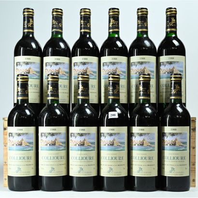 12 Btles de COLLIOURE, Cellier des Templiers,...