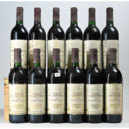 12 Btles Château SEGONNES, Margaux, 1989...