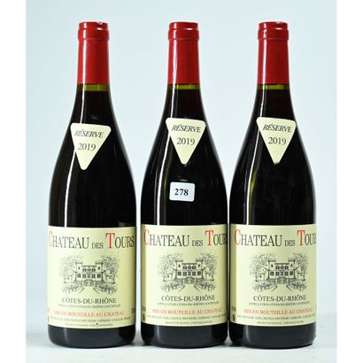 REYNAUD. 3 Btles Château DES TOURS, Côtes...