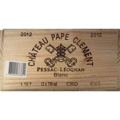 12 Btles CBO Château PAPE-CLEMENT, Blanc,...