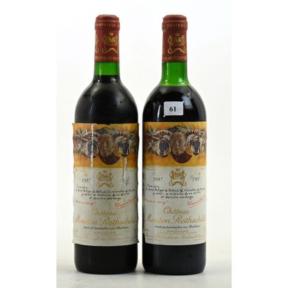 2 Btles Château MOUTON ROTHSCHILD, 1987....