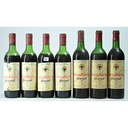 7 Btles Château GRATE CAP, Pomerol, 1979...
