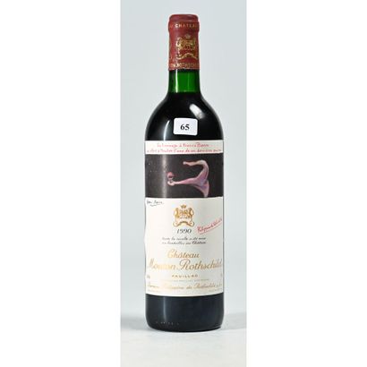 1 Btle Château MOUTON ROTHSCHILD, 1990. (Etiquette...