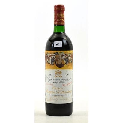 1 Btle Château MOUTON ROTHSCHILD, 1987. (Etat...