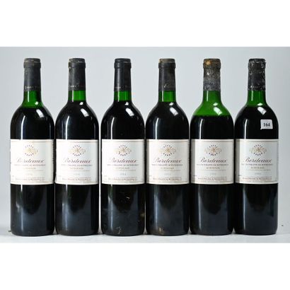 6 Btles CBO BORDEAUX BARON PHILIPPE DE ROTHSCHILD,...