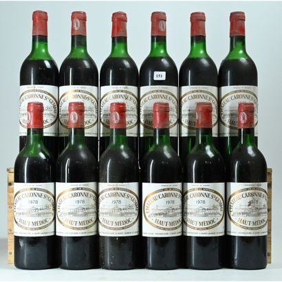 12 Btles CARONNE SAINT GEMME, Haut-Médoc,...