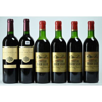 LOT comprenant 4 Btles BARON SEGUR, Montagne...