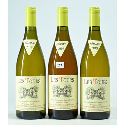 REYNAUD. 3 Btles LES TOURS, Grenache blanc,...
