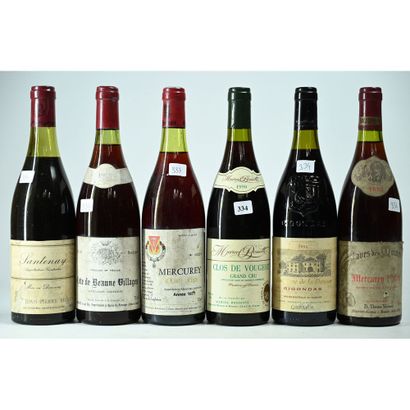 LOT de 6 Btles de COTES DE BEAUNE, MERCUREY,...