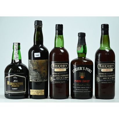 5 Btles de Porto de marques diverses.