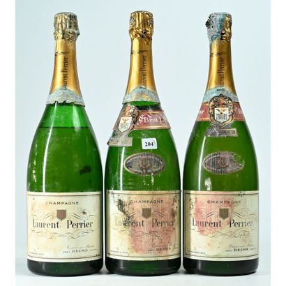3 Magnums Champagne LAURENT PERRIER. (Etat...