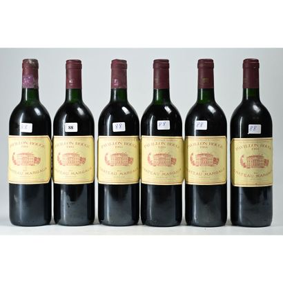 6 Btles PAVILLON ROUGE du Château Margaux,...
