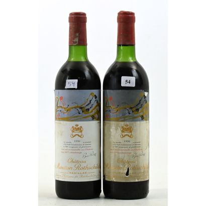 2 Btles Château MOUTON ROTHSCHILD, 1981....