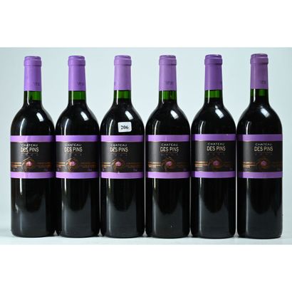 6 Btles Château DES PINS, Côteaux du Languedoc,...