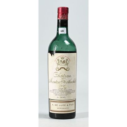 1 Exceptionnelle Btle Château MOUTON ROTHSCHILD,...