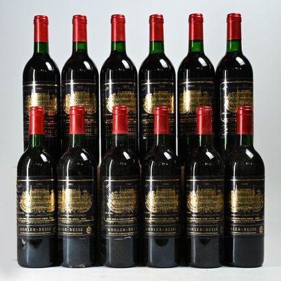 12 Btles CBO Château PALMER, Margaux, 1989....