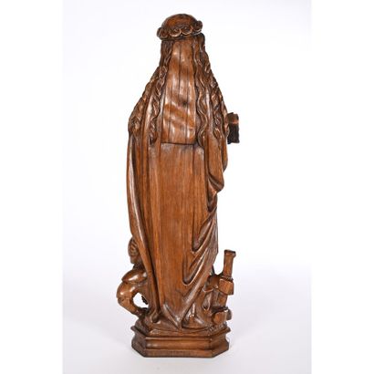 Walnut SUBJECT representing Saint Catherine...