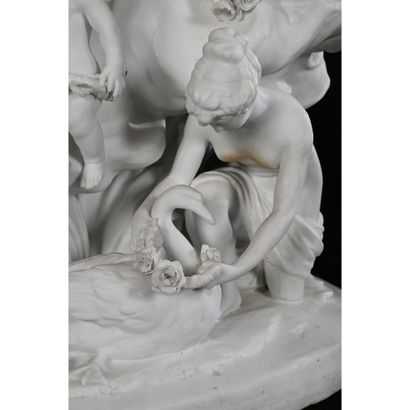SEVRES. IMPORTANT bisque GROUP depicting...