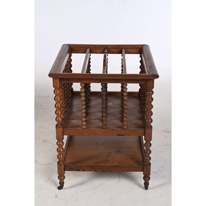 Rosewood veneer 4-compartment magazine rack....