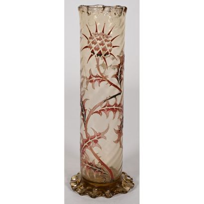 GALLE Emile (1846-1904). Lightly smoked glass...