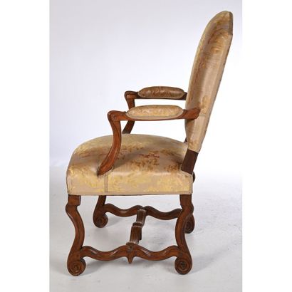 PAIR OF LOUIS XIV high-back armchairs in...