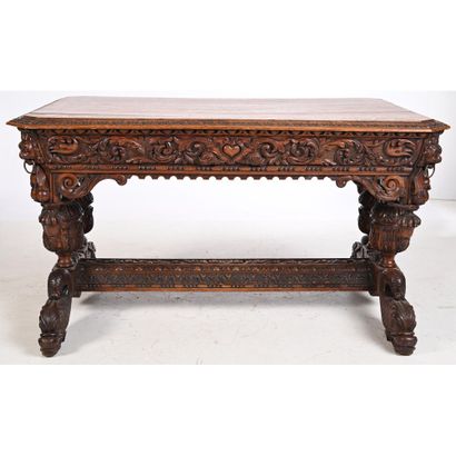 LARGE PRESENTATION TABLE IN THE RENAISSANCE...