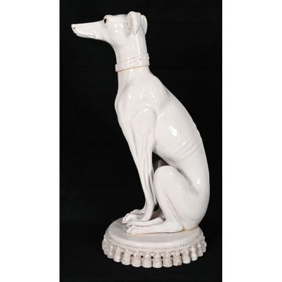 LARGE white glazed ceramic SUBJECT depicting...