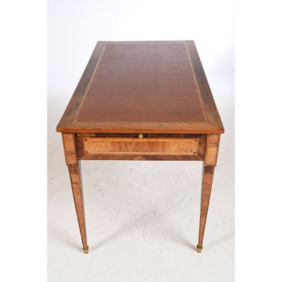 LOUIS XVI rectangular FLAT DESK in rosewood,...
