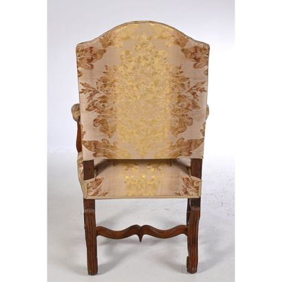 PAIR OF LOUIS XIV high-back armchairs in...