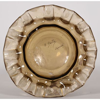 GALLE Emile (1846-1904). Lightly smoked glass...