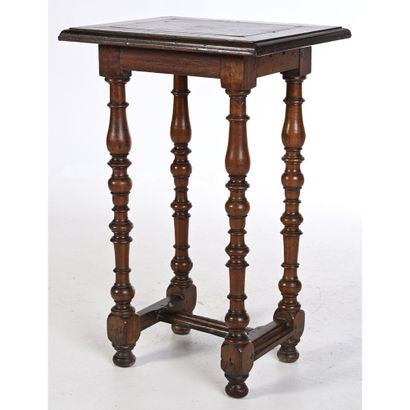 LITTLE LOUIS XIII walnut SADDLE, rectangular...