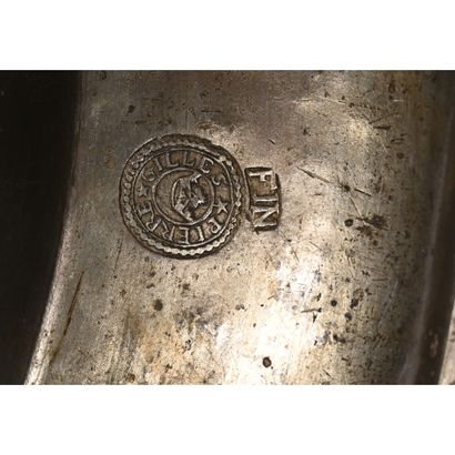 2 LARGE pewter PLATES illustrating François...