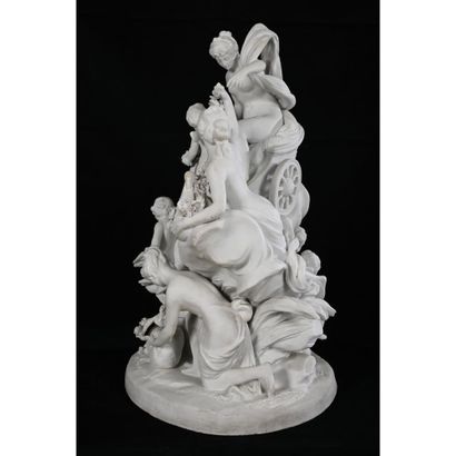 SEVRES. IMPORTANT bisque GROUP depicting...