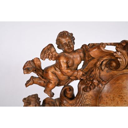 REGENCE DECORATIVE ELEMENT in patinated and...