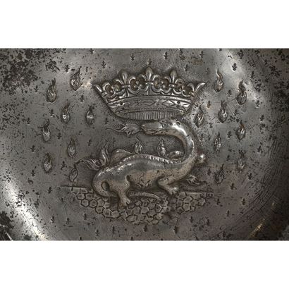 2 LARGE pewter PLATES illustrating François...