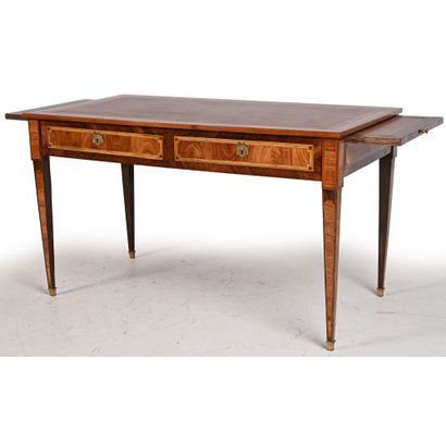 LOUIS XVI rectangular FLAT DESK in rosewood,...