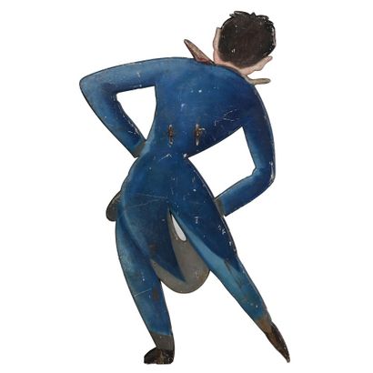 SET OF 3 musician figures in painted cut-out...