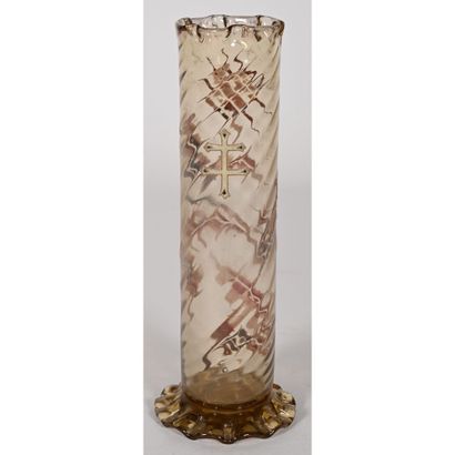 GALLE Emile (1846-1904). Lightly smoked glass...