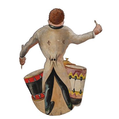 SET OF 3 musician figures in painted cut-out...