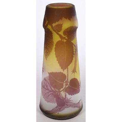 RICHARD. VASE in acid-etched glass decorated...