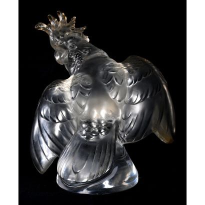 LALIQUE France. White pressed molded glass...