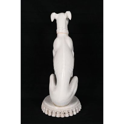 LARGE white glazed ceramic SUBJECT depicting...