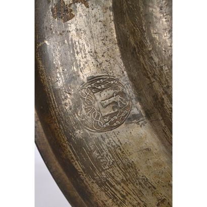2 LARGE pewter PLATES illustrating François...