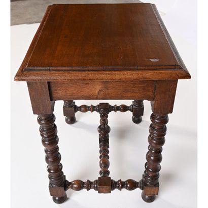 LOUIS XIII DESKTOP TABLE in patinated walnut...