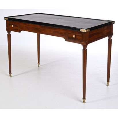 Rectangular mahogany and mahogany veneer...