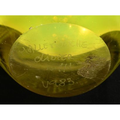 MALLEMOUCHE Olivier (born 1964). Glass vase...